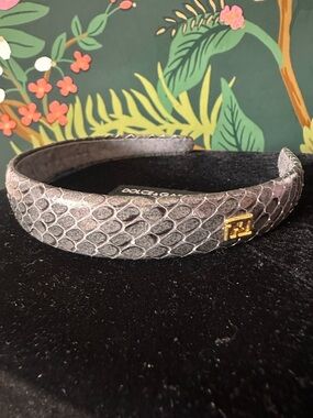 Fendi Slate Blue Python Headband